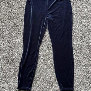 J Crew Leggings Womens XL Navy Blue Velvet Loungewear